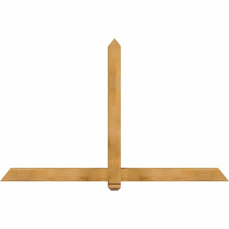 Ekena Millwork Eugene Rough Sawn Timber Gable Bracket, Western Red Cedar, 72"W x 45"H x 4"D x 4"F, 15/12 Pitch GBW072X45X0404EUG00RWR